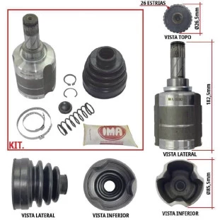 Tulipa Cambio Manual 26 Estrias Renault Duster 2012 a 2020 - Esquerdo - Ima