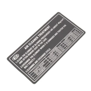 Adesivo Tratamento Limpeza do Ar Kia Sportage 1996 a 2003 - Original