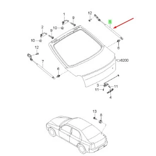 Amortecedor Porta Malas Tampa Kia Shuma 1999 a 2000 - Direito / Traseiro - Original