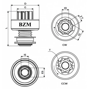 Bendix Motor Partida Citroen Xsara 1998 a 2003 - BZM