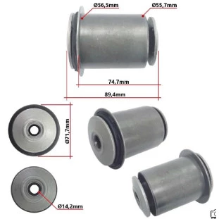 Bucha Traseira Bandeja Inferior Toyota Hilux 2006 a 2015 - Esquerdo ou Direito / Dianteiro - Monroe Axios