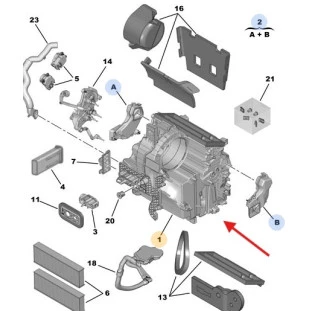 Caixa Evaporadora Peugeot 208 2013 a 2021 - Original