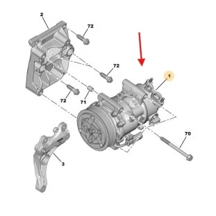 Compressor de Ar Peugeot 208 2021 - Original