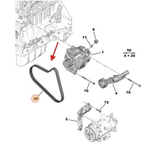 Correia Alternador Peugeot 2008 2015 a 2022 - Original