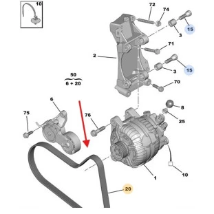 Correia Alternador Peugeot 307 2004 a 2008 - Original