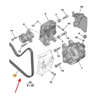Correia Alternador Peugeot 408 2011 a 2019 - Original