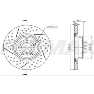 Disco de Freio Ventilado Bmw 135i 2009 a 2011 - Esquerdo ou Direito / Traseiro - Fremax