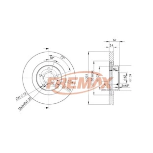 Disco de Freio Ventilado Subaru Legacy 1997 a 2011 - Esquerdo ou Direito / Dianteiro - Fremax