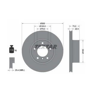 Disco de Freio Ventilado Bmw 420i 2015 a 2016 - Esquerdo ou Direito / Dianteiro - Textar