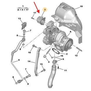 Eletroválvula do Turbo Motor Thp Peugeot 3008griffe 2015 a 2016 - Original