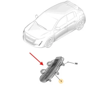 Farol Neblina Peugeot 208 2021 - Esquerdo / Dianteiro - Original