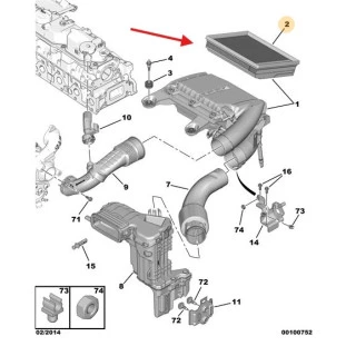 Filtro Ar Peugeot Expert 2018 a 2021 - Original