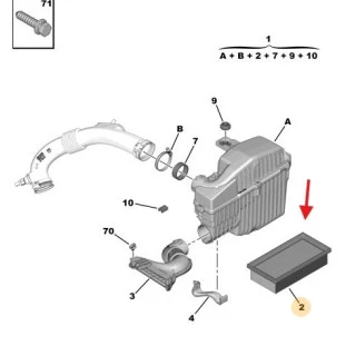 Filtro Ar Peugeot 208 2021 - Original
