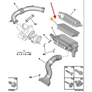 Filtro Ar Motor Peugeot 208 2021 - Original