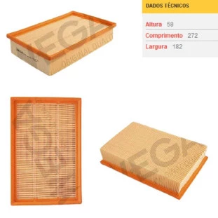 Filtro de Ar do Motor Land Rover Freelander2 2011 a 2015 - Wega