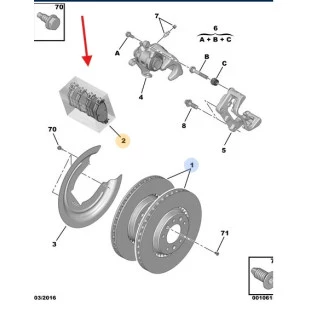 Jogo Pastilha Freio Peugeot Expert 2018 a 2021 - Traseiro - Original