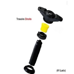 Kit Batente e Coifa do Amortecedor Fiat Toro 2016 - Direito / Traseiro - QuatroXQuatro