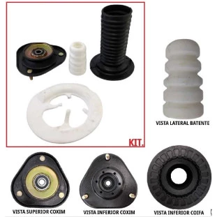 Kit Coxim Batente e Coifa do Amortecedor Toyota Rav4 2006 a 2014 - Dianteiro - QuatroXQuatro