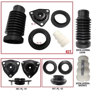 Kit Coxim com Rolamento Batente e Coifa Dodge Journey 2009 a 2013 - Esquerdo ou Direito / Dianteiro - KitCia
