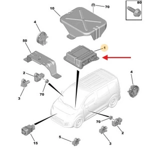 Módulo Airbag Citroen Jumpy 2018 a 2021 - Original