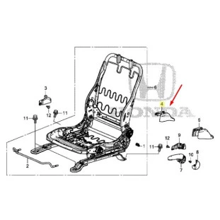 Moldura Acabamento Trilho do Banco Honda Fit 2015 a 2021 - Interno / Inferior - Original