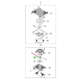 Motor Eletroventilador Sub Condensador Kia Besta 1995 a 2005 - Original