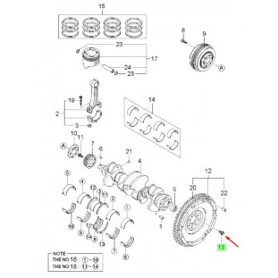 Parafuso Volante Kia Sephia 1999 a 2000 - Original