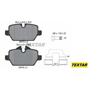 Pastilha Bmw 120i 2005 a 2012 - Traseiro - Textar