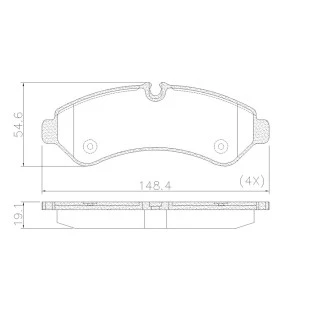 Pastilha de Freio Mercedes Benz Sprinter 1997 a 2019 - Traseiro - Fras-le