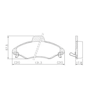Pastilha de Freio Ford Escort 1985 a 2002 - Dianteiro - LonaFlex