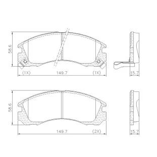 Pastilha de Freio Mitsubishi Eclipse 1991 a 1994 - Dianteiro - LonaFlex