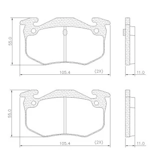 Pastilha de Freio Citroen Zx 1995 a 1997 - Traseiro - LonaFlex