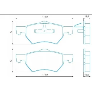 Pastilha de Freio Dodge Gcaravan 2001 a 2002 - Dianteiro - JURID