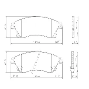 Pastilha de Freio Cerâmica Chevrolet Cruze 2012 a 2016 - Dianteiro - Fras-le