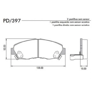 Pastilha de Freio Cerâmica Honda Accord 1991 a 1993 - Dianteiro - Fras-le