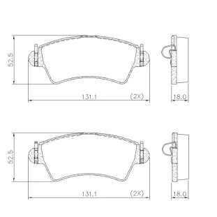 Pastilha de Freio Cerâmica Citroen Xsara 1999 a 2003 - Dianteiro - Fras-le