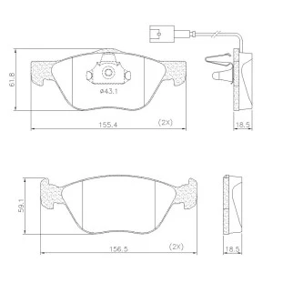 Pastilha de Freio Cerâmica Fiat Idea 2007 a 2010 - Dianteiro - Fras-le