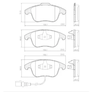Pastilha de Freio Cerâmica Volkswagen Jetta 2013 a 2020 - Dianteiro - Fras-le