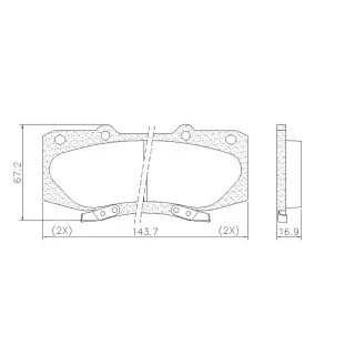 Pastilha de Freio Cerâmica Antirruído Toyota Hilux 1991 a 2008 - Dianteiro - Fras-le