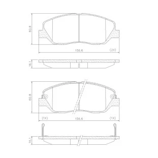 Pastilha de Freio Cerâmica Antirruído Hyundai Santafe 2007 a 2009 - Dianteiro - Fras-le