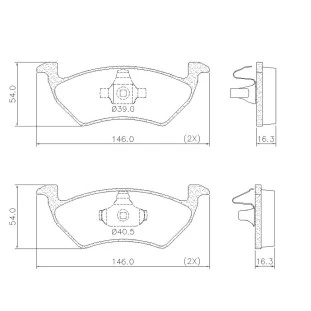 Pastilha de Freio Cerâmica Antirruído Volkswagen Saveiro 2000 a 2012 - Dianteiro - Fras-le