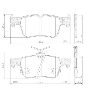 Pastilha de Freio Cerâmica Antirruído Ford Fusion 2006 a 2013 - Traseiro - Fras-le