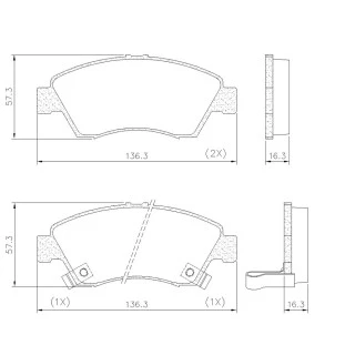 Pastilha de Freio Cerâmica Antirruído Honda Civic 1997 a 1998 - Dianteiro - Fras-le