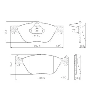 Pastilha de Freio Cerâmica Antirruído Fiat Linea 2009 a 2012 - Dianteiro - Fras-le
