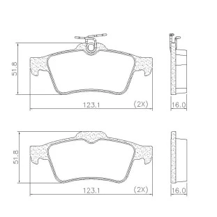 Pastilha de Freio Cerâmica Antirruído Volvo C70 2008 - Traseiro - Fras-le