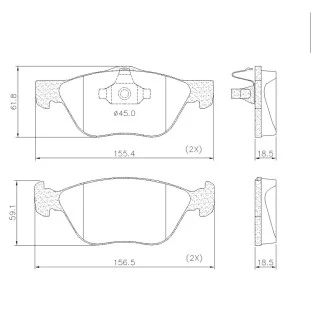 Pastilha de Freio Cerâmica Antirruído Fiat Strada 2010 a 2020 - Dianteiro - Fras-le