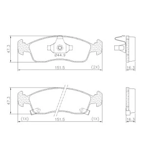 Pastilha de Freio Cerâmica Antirruído Chevrolet Prisma 2013 a 2019 - Dianteiro - Fras-le