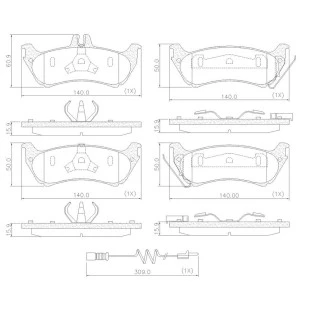 Pastilhas de Freio Mercedes Benz Ml320 1998 a 2001 - Traseiro - Fras-le