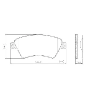 Pastilhas de Freio Renault Megane 2002 a 2009 - Dianteiro - Fras-le