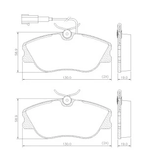 Pastilhas de Freio Fiat Coupe 1996 - Dianteiro - Fras-le